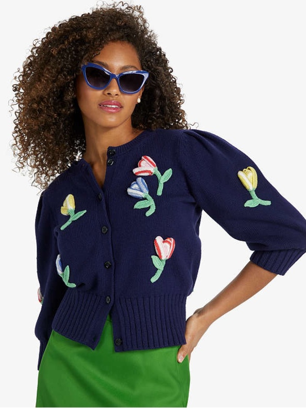 Kate Spade Crochet Flower Cardigan, Small